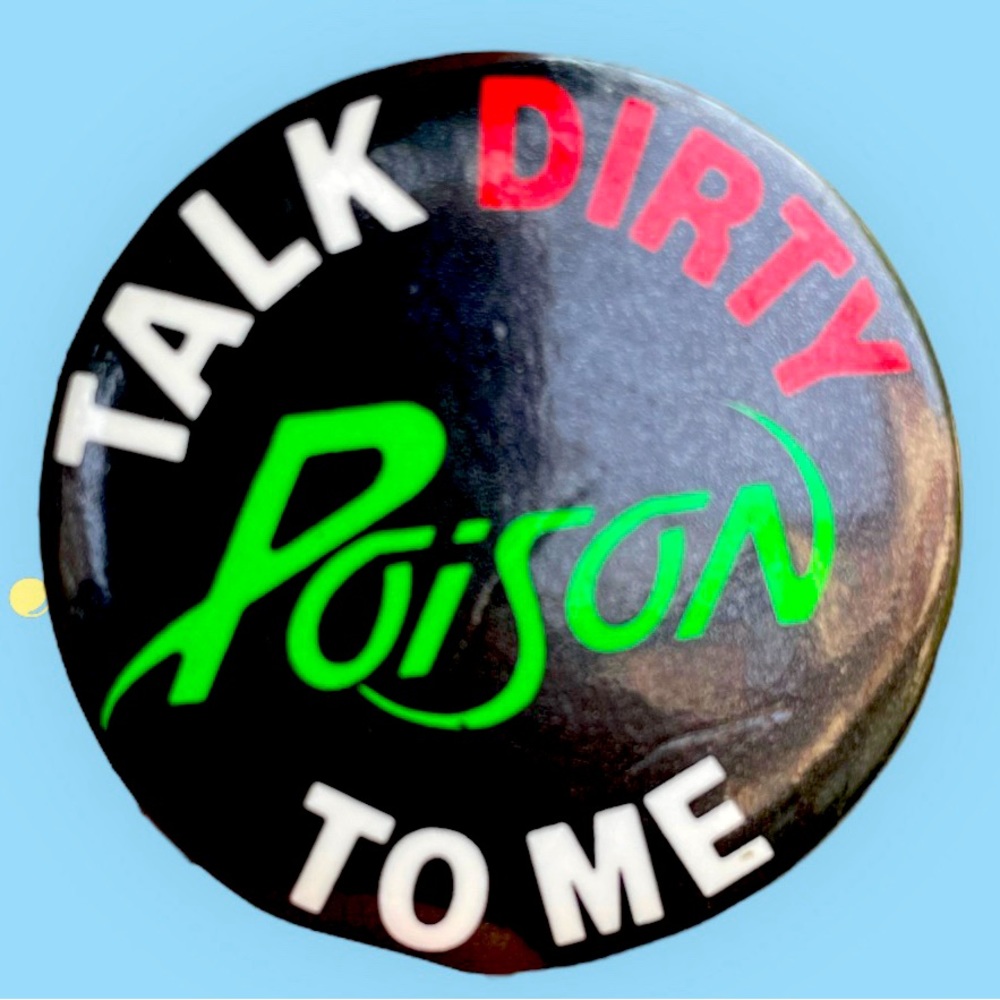 Vintage 1989 Poison “Talk Dirty To Me” Band Pin